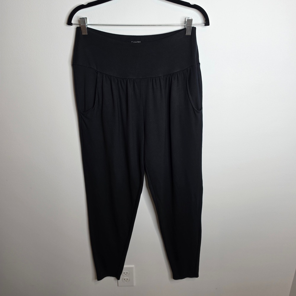 Garnet Hill Harem Jogger Pants Women Size S Black Tencel Lyocell Spandex